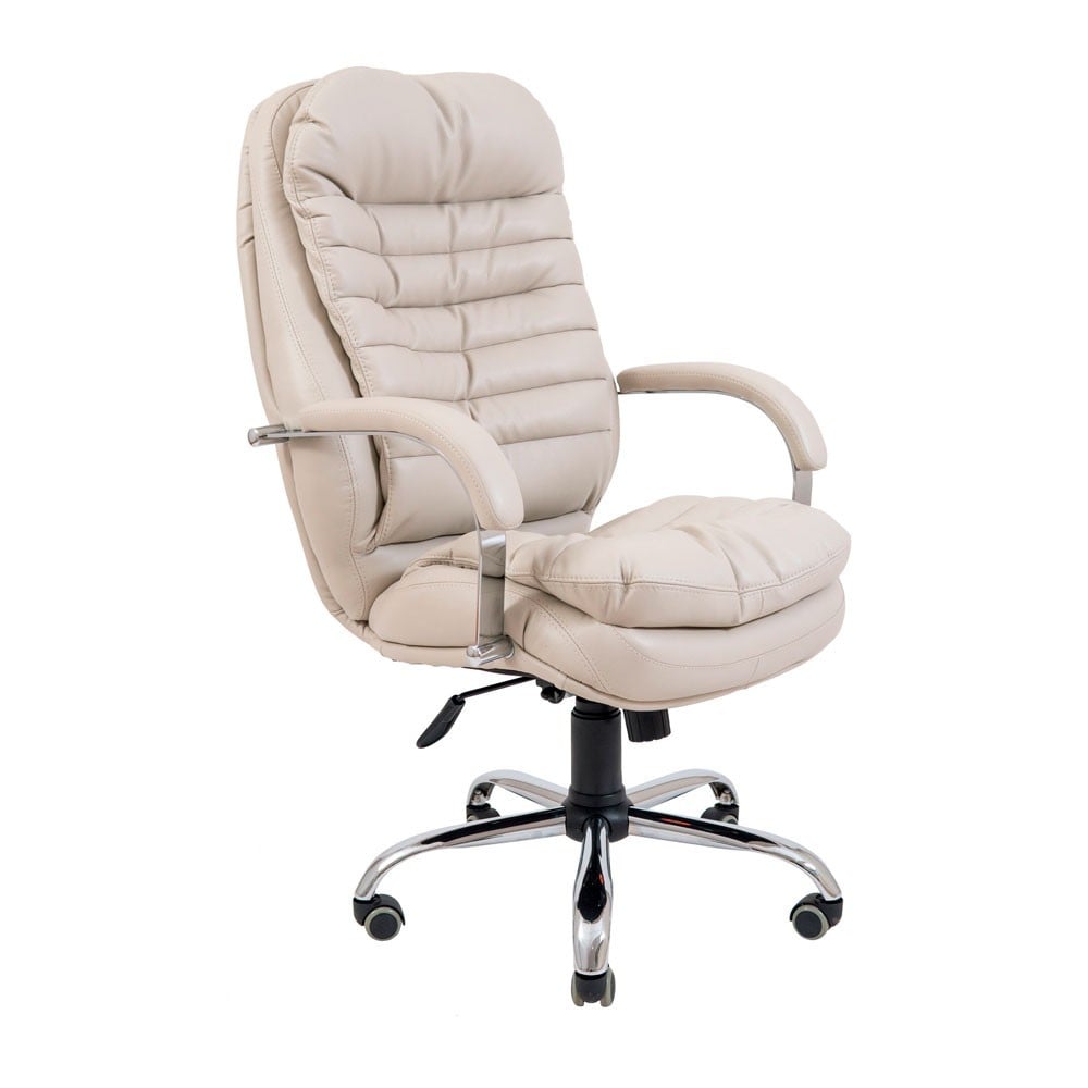 Офисное кресло руководителя Richman Valencia VIP M1 Tilt натуральная кожа Lux Светло-серый (64ca425204b9e938a47ba1f2)