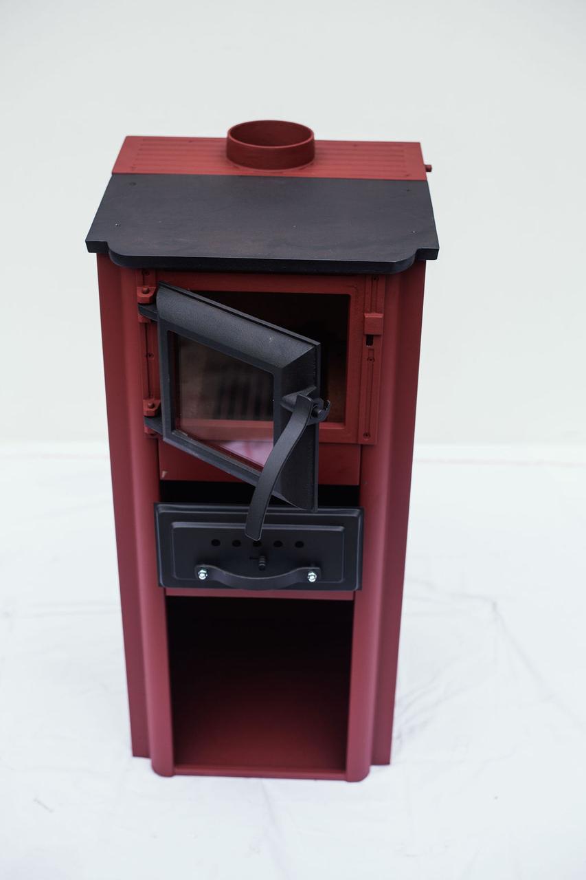 Піч-буржуйка зі склом на дровах Spin KALIMERO 6 кВт Червоний (CNT00007706) - фото 3 Піч-буржуйка зі склом на дровах Spin KALIMERO 6 кВт Червоний (CNT00007706) - фото 3