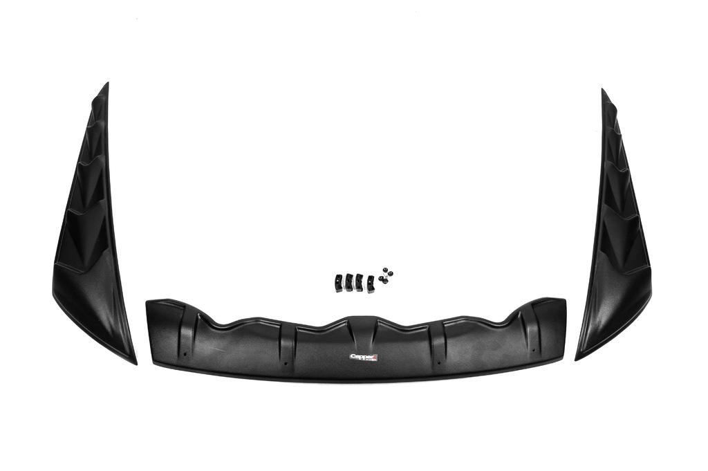 Комплект накладок на капот DRAGON EuroCap для Renault Duster 2018-2024 гг. abs-пластик Черный