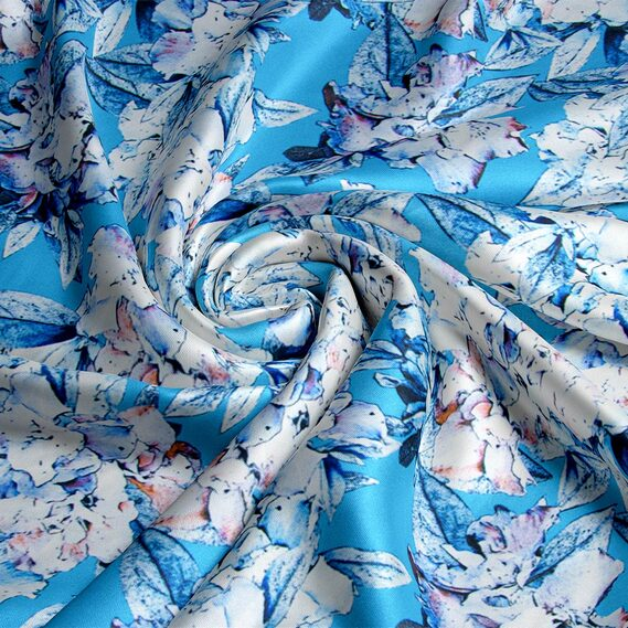 Ткань шелк атлас IDEIA Armani Digital Аелита 1,5 м Голубой (2200004221007)