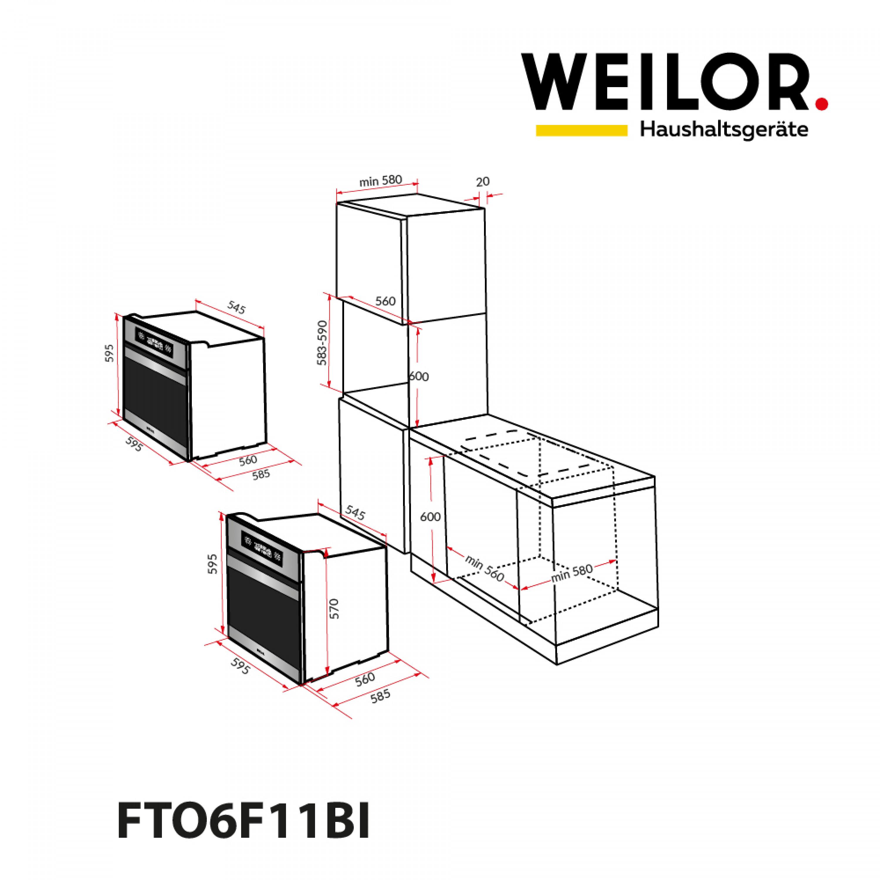 Духова шафа Weilor FTO6F11BI - фото 21