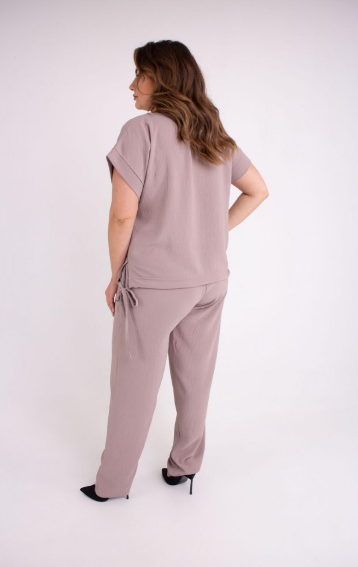 Костюм штапельный женский Амелия р. 56 Бежевый - фото 2