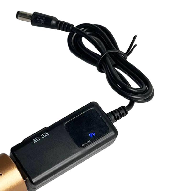 Кабель-перетворювач USB-DC для роутера 9V/12V з перемикачем живлення від powebank DC 5,5x2,1 мм з перехідником (50984) - фото 5