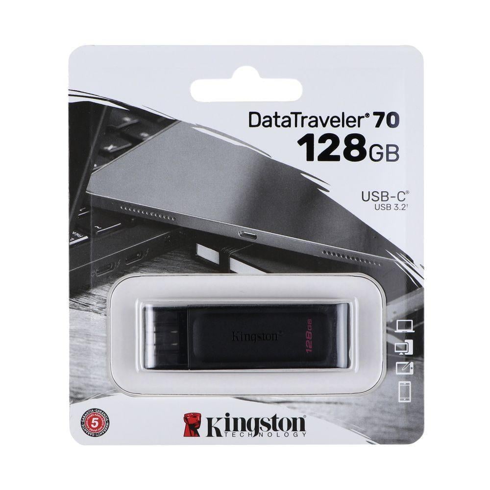 Флэш-память USB Kingston DataTraveler 70 3.2 128 Гб Черный (3008473618)