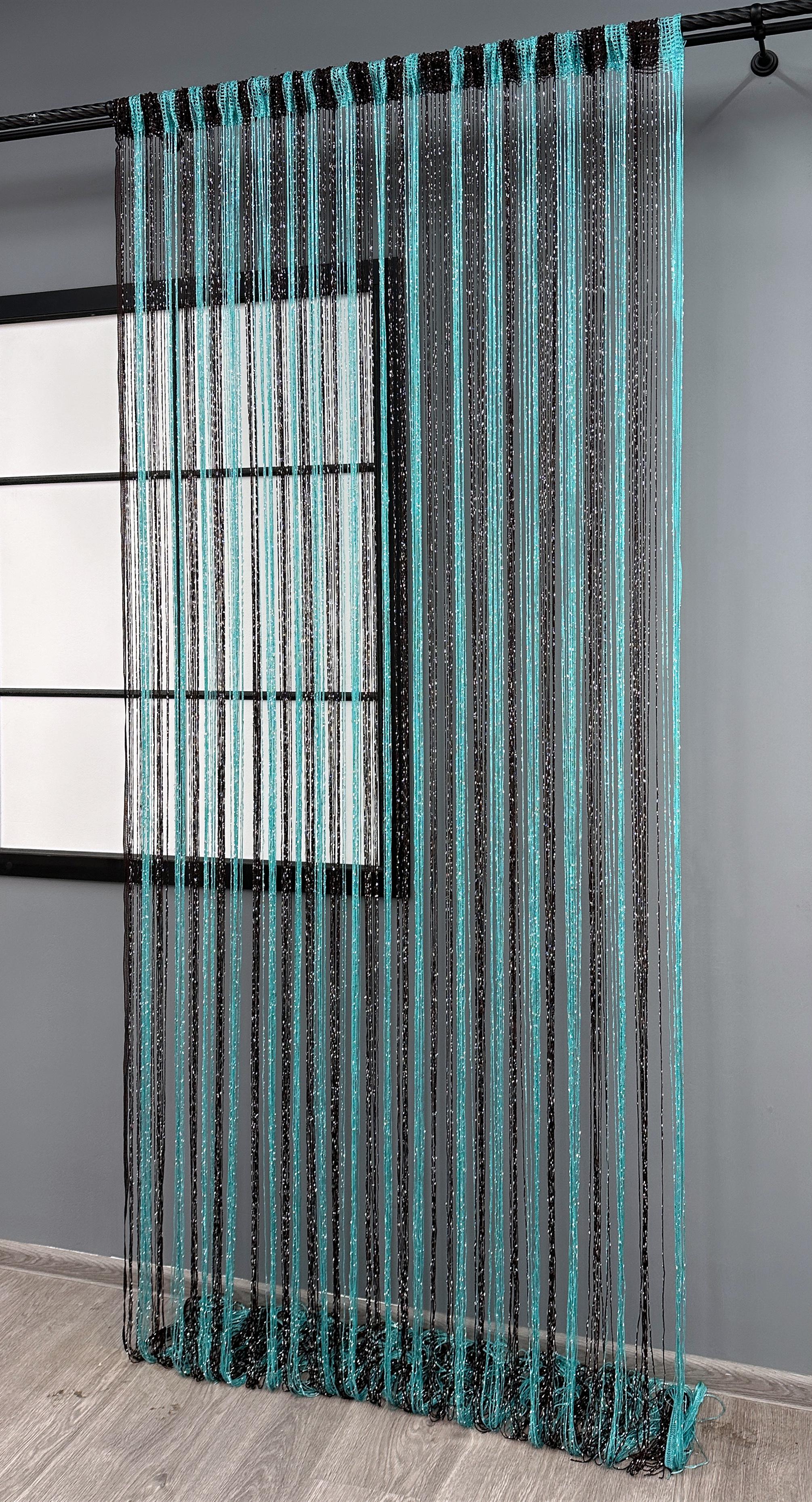 Шторы-нити с люрексом 300х300 см Бирюзовый/Венге (61-101) - фото 3 Шторы-нити с люрексом 300х300 см Бирюзовый/Венге (61-101) - фото 3