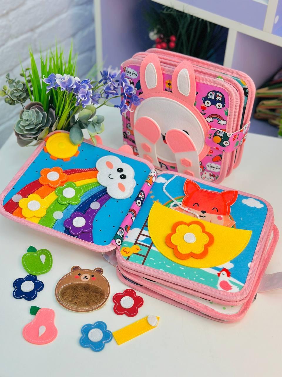 Книга на липучках интерактивная Монтессори фетровая развивающая от 1 года (2789497279) - фото 10