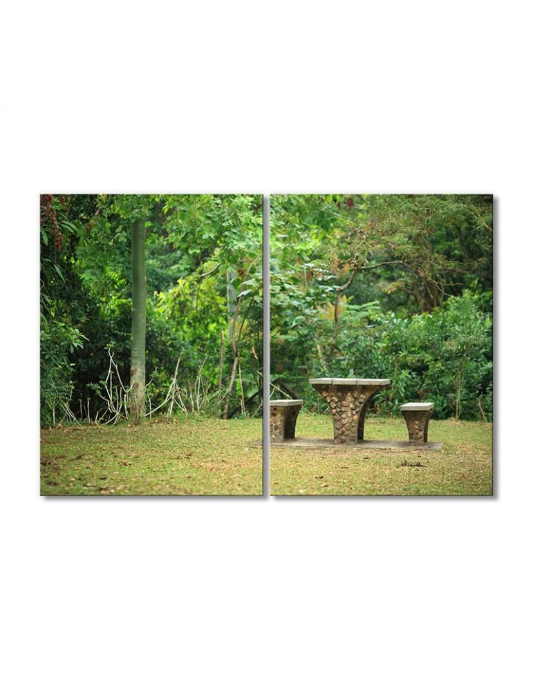 Картина модульная Северный лиственный лес 2 модуля 60x90 см