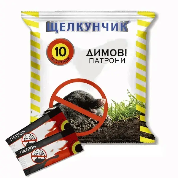 Дымовые патроны Щелкунчик от грунтовых вредителей и грызунов 10 патронов (4631eeec)