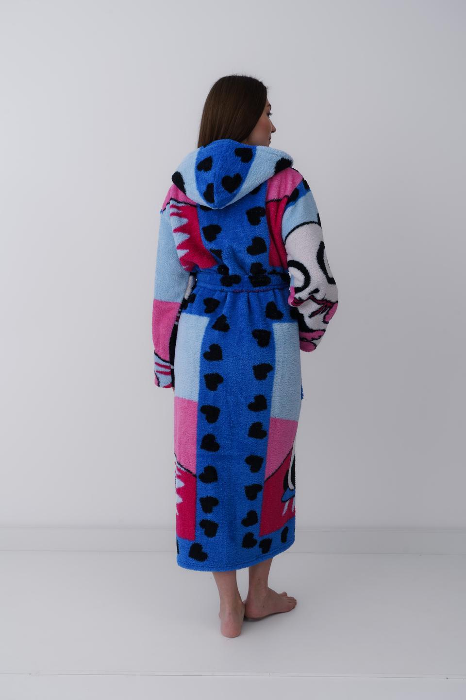 Халат жіночий UT Store Панда HT03 XL Блакитний (24524496) - фото 2