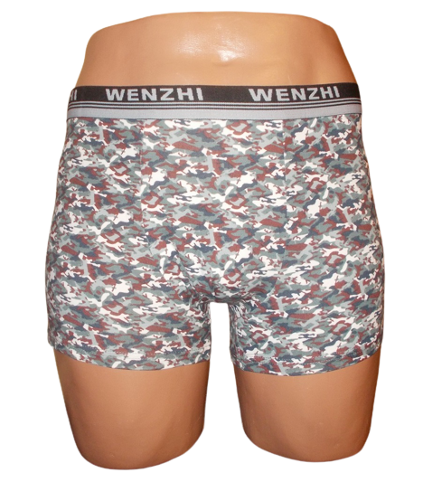 Боксеры мужские камуфляж Wenzhi 3501 3XL Коричневый/Серый