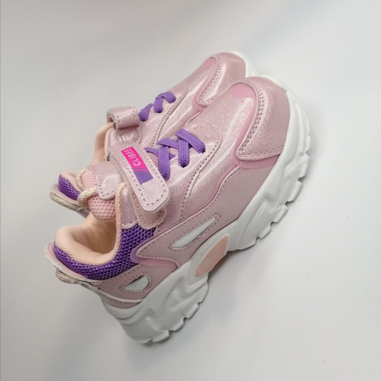 Кросівки Clibee для дівчинки р. 29 17,5 см Рожевий (87 Е pink-purp)
