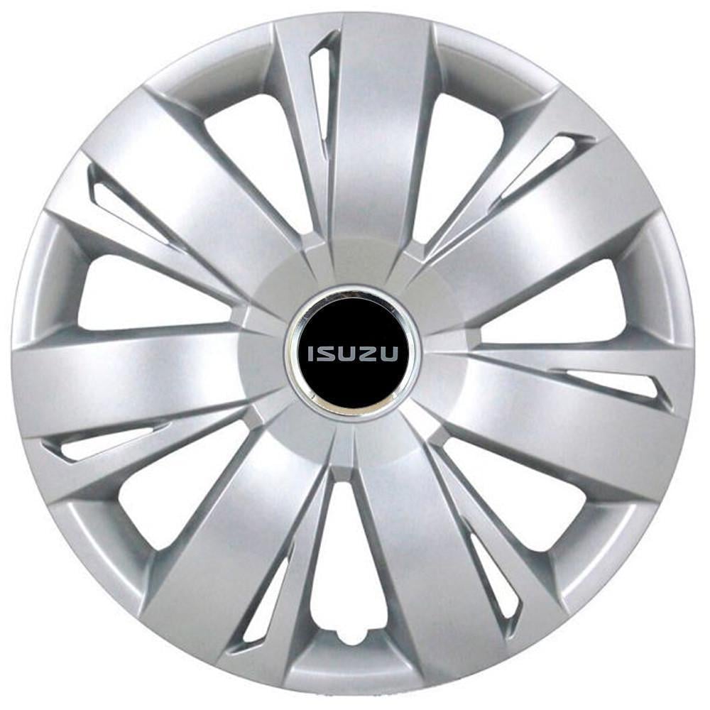 Колпаки SJS 411 с логотипом Isuzu R16 4 шт. Серебристый (2789080286)