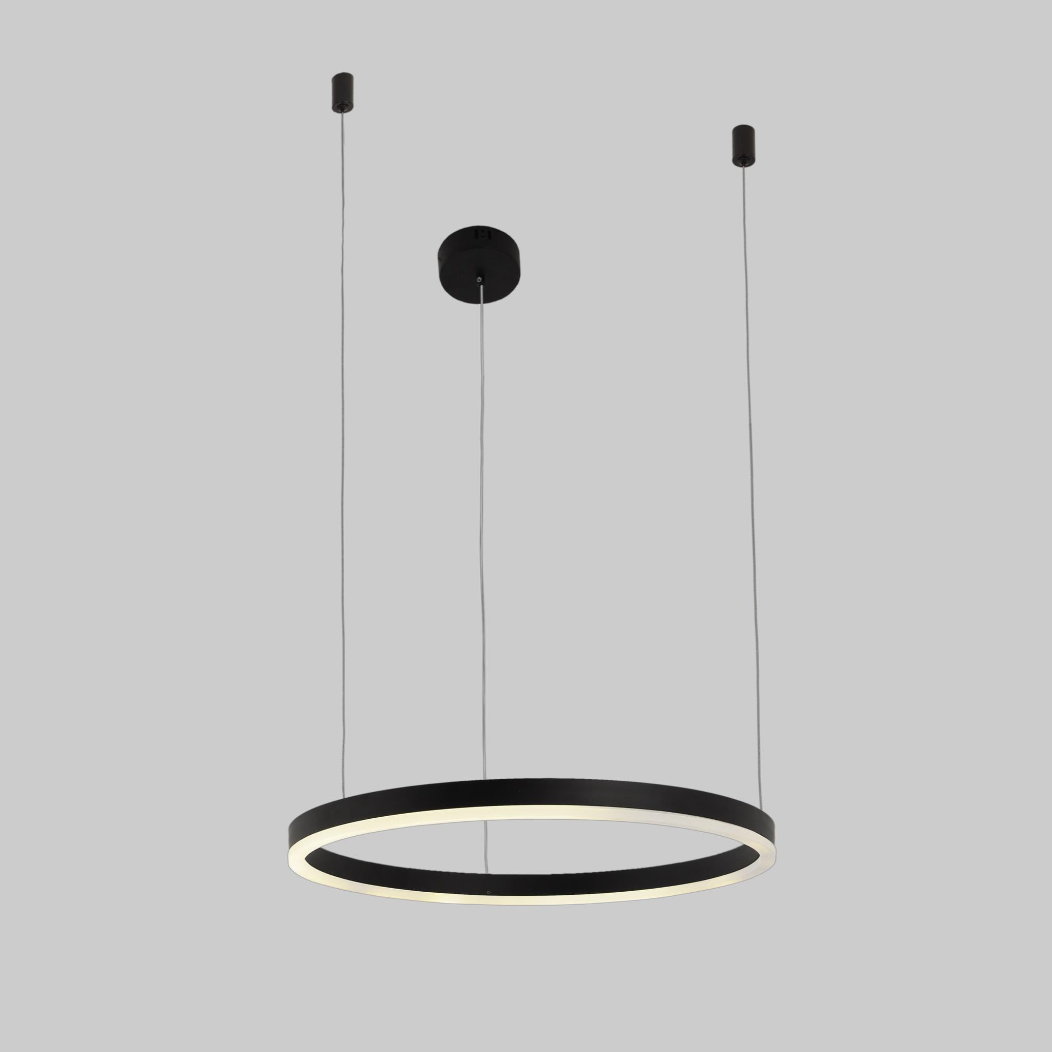 Люстра Levistella Circle подвесная светодиодная 40 см Черный
