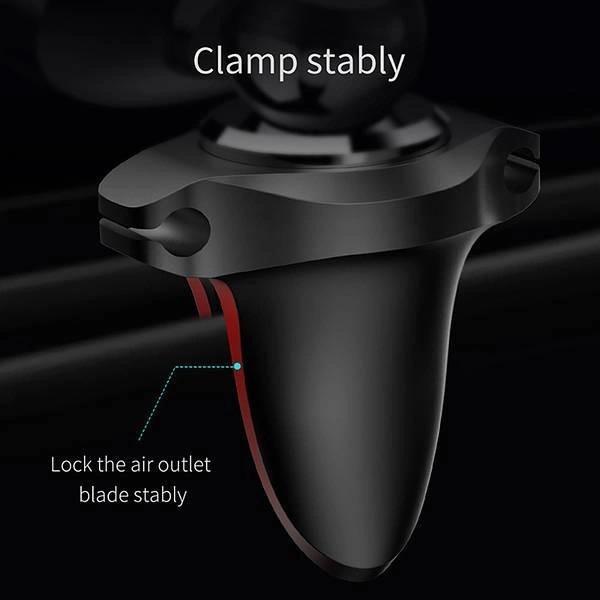 Автотримач для телефону BASEUS Magnetic Air Vent Car Mount with Cable Clip Black (SUGX020001) - фото 10