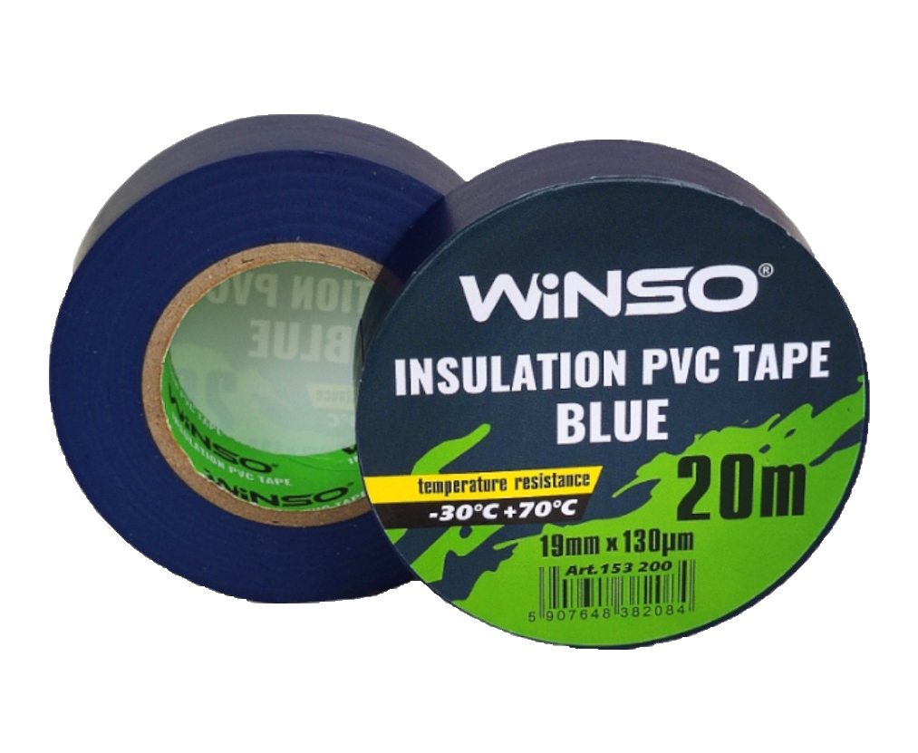 Изоляционная лента ПВХ WINSO 18 мм х 20 м Синий (3635) Изоляционная лента ПВХ WINSO 18 мм х 20 м Синий (3635)