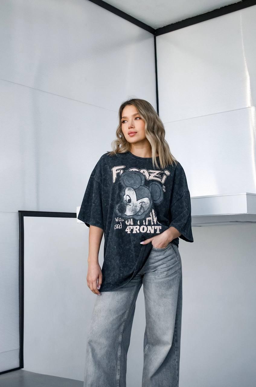 Футболка варьонка оверсайз One size Сірий - фото 2