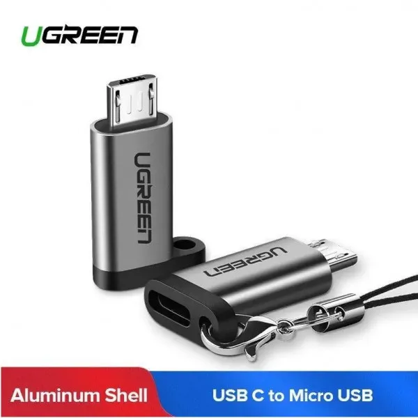 Адаптер UGREEN US282 USB Type-C to Micro USB Grey (50590) - фото 5