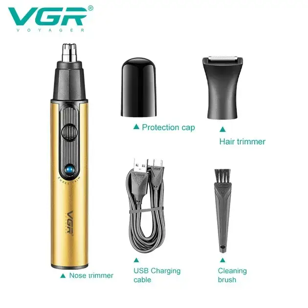 Тример чоловічий акумуляторний VGR V-626 2в1 Золотий (V-626) - фото 2 Тример чоловічий акумуляторний VGR V-626 2в1 Золотий (V-626) - фото 2