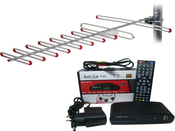 Тюнер SatCom T505 T2 Internet/антенна наружная SUPER 8