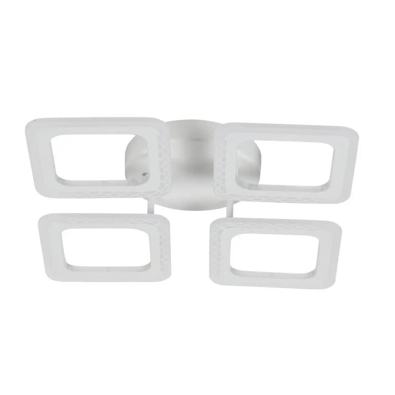 Люстра светодиодная Valeso 72W с пультом в современном стиле акриловая 3000-6500K Белый (G 2703/4 WT) - фото 3