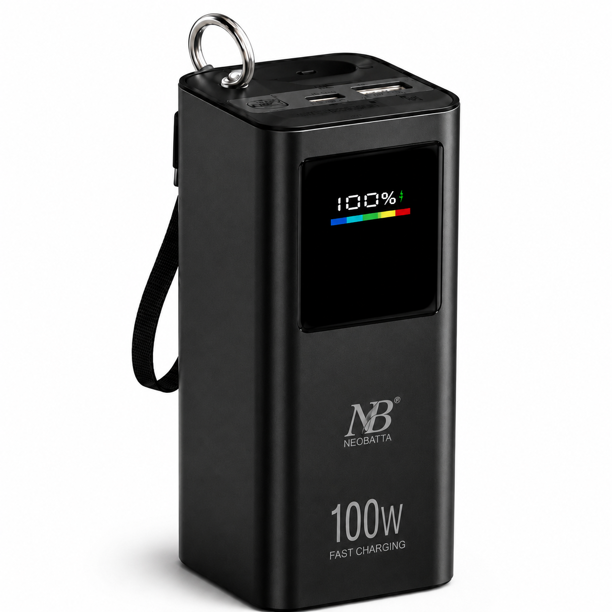 Повербанк Neobatta N-918 20000 mAh 100 Вт для смартфона и ноутбука с быстрой зарядкой Type-C/USB и цифровой экран (2019701)