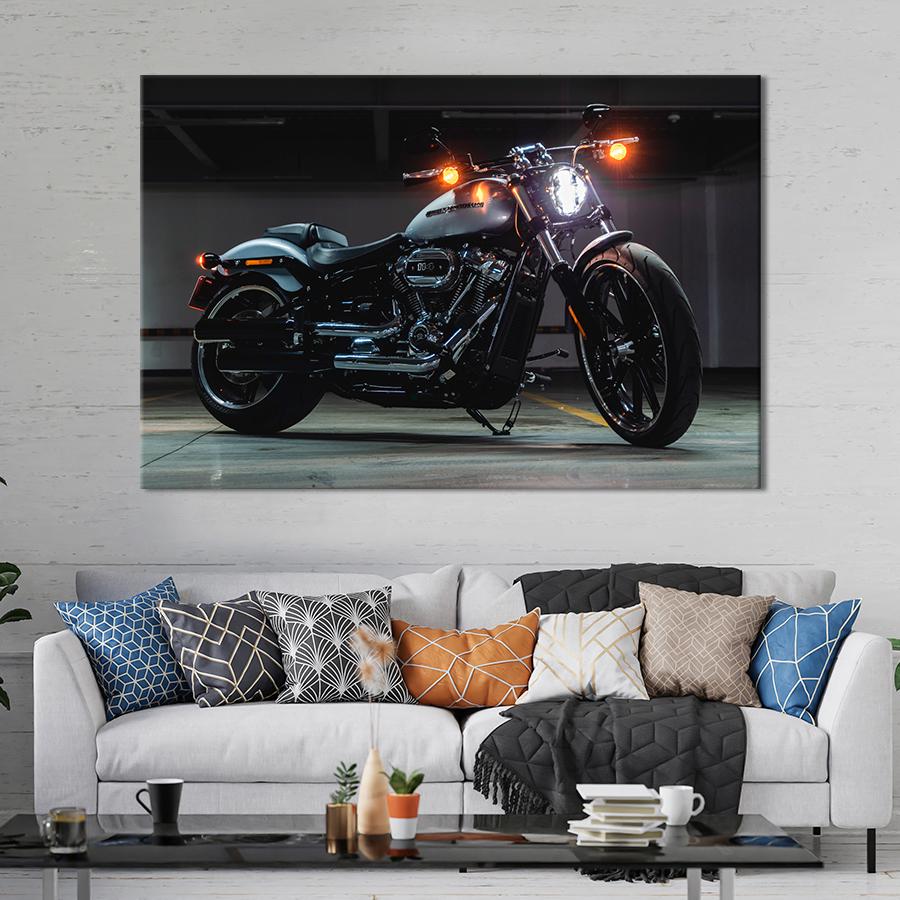 Картина Автомобиль Мотоцикл Harley-Davidson Breakout 120x80 см (A1191-1)