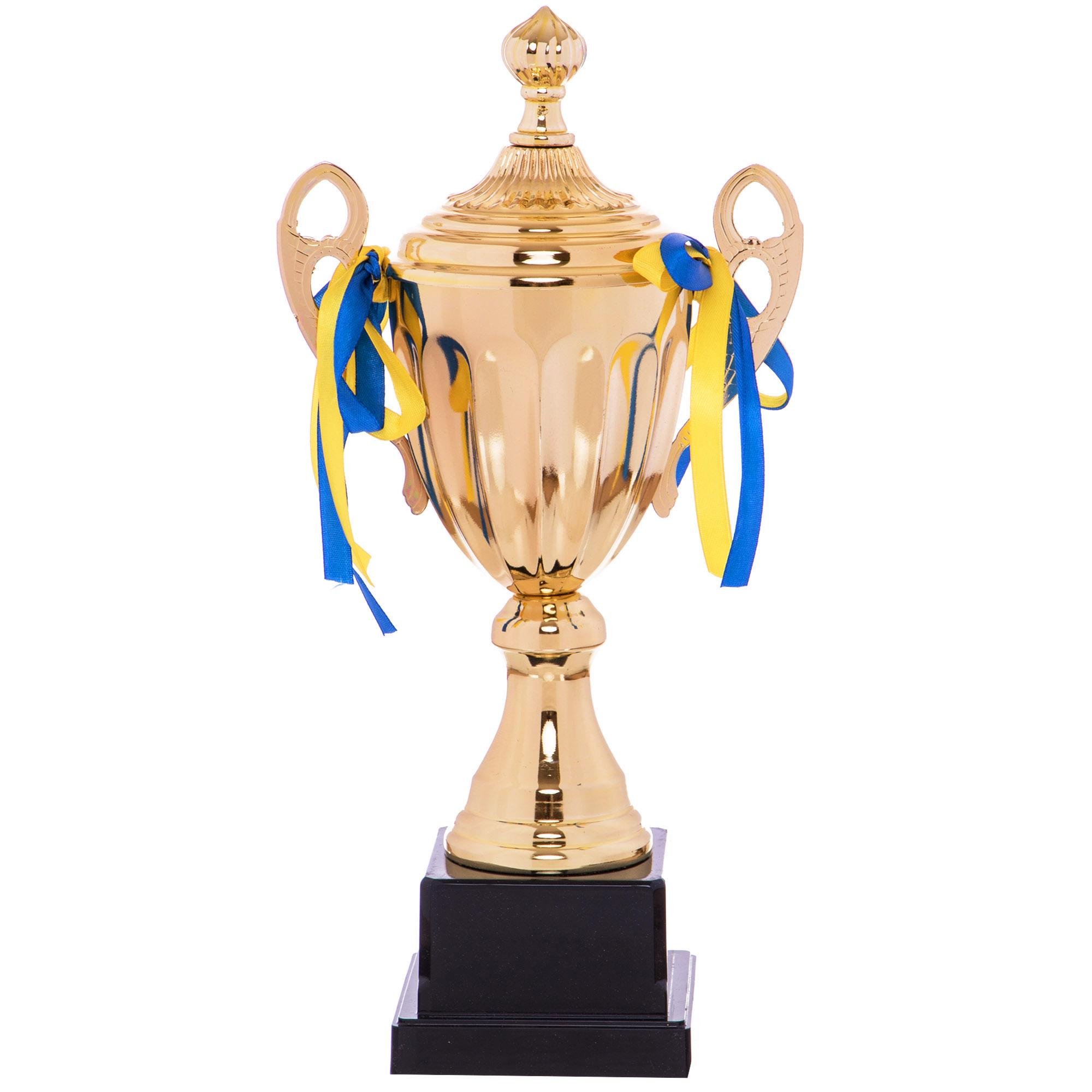 Кубок спортивный SP-Sport GREAT C-4060D с ручками и крышкой 34х16х10 см Золотой (C-4060D)