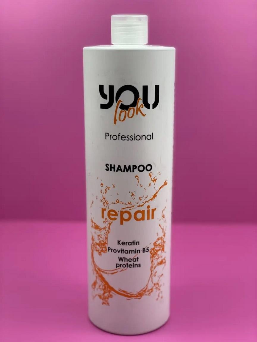 Шампунь для сухого та освітленого волосся You Look Professional Repair Shampoo 1000 мл - фото 3