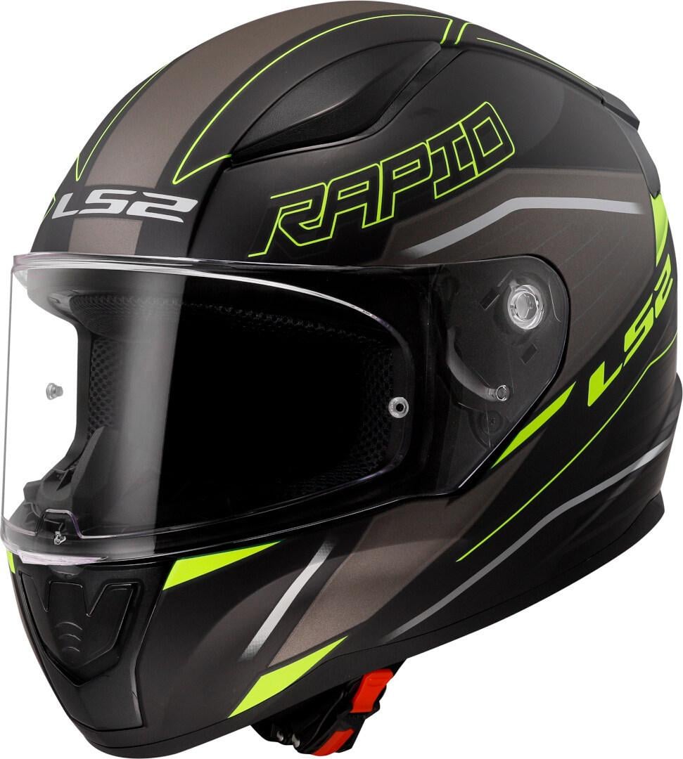 Мотошлем LS2 FF353 Rapid 2 Rokku S Matt Black/Hi-Vis Yellow (29583)