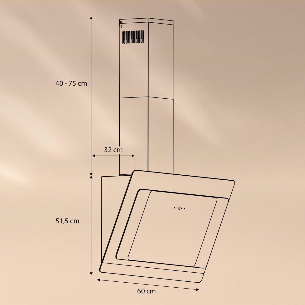 Вытяжка кухонная настенная KLARSTEIN Aurora Eco 60 550 м3 Белый (10039928) - фото 7