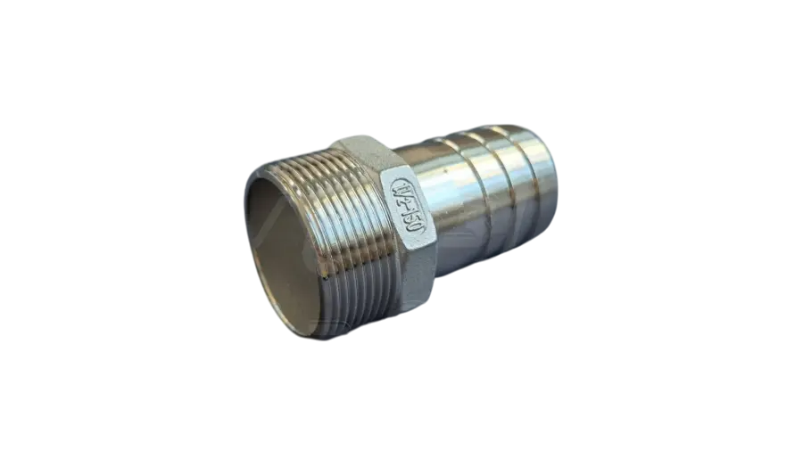 Штуцер шланговый резьбовой DN40 AISI304 BSPP елка н/ж сталь ЗР 40 мм 1-1/2" (29203118)