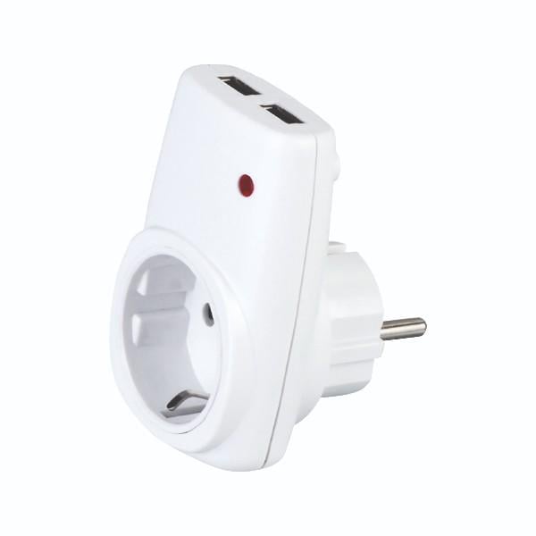 Розетка Horoz Electric AXIS с заземлением + USB (26320-1)