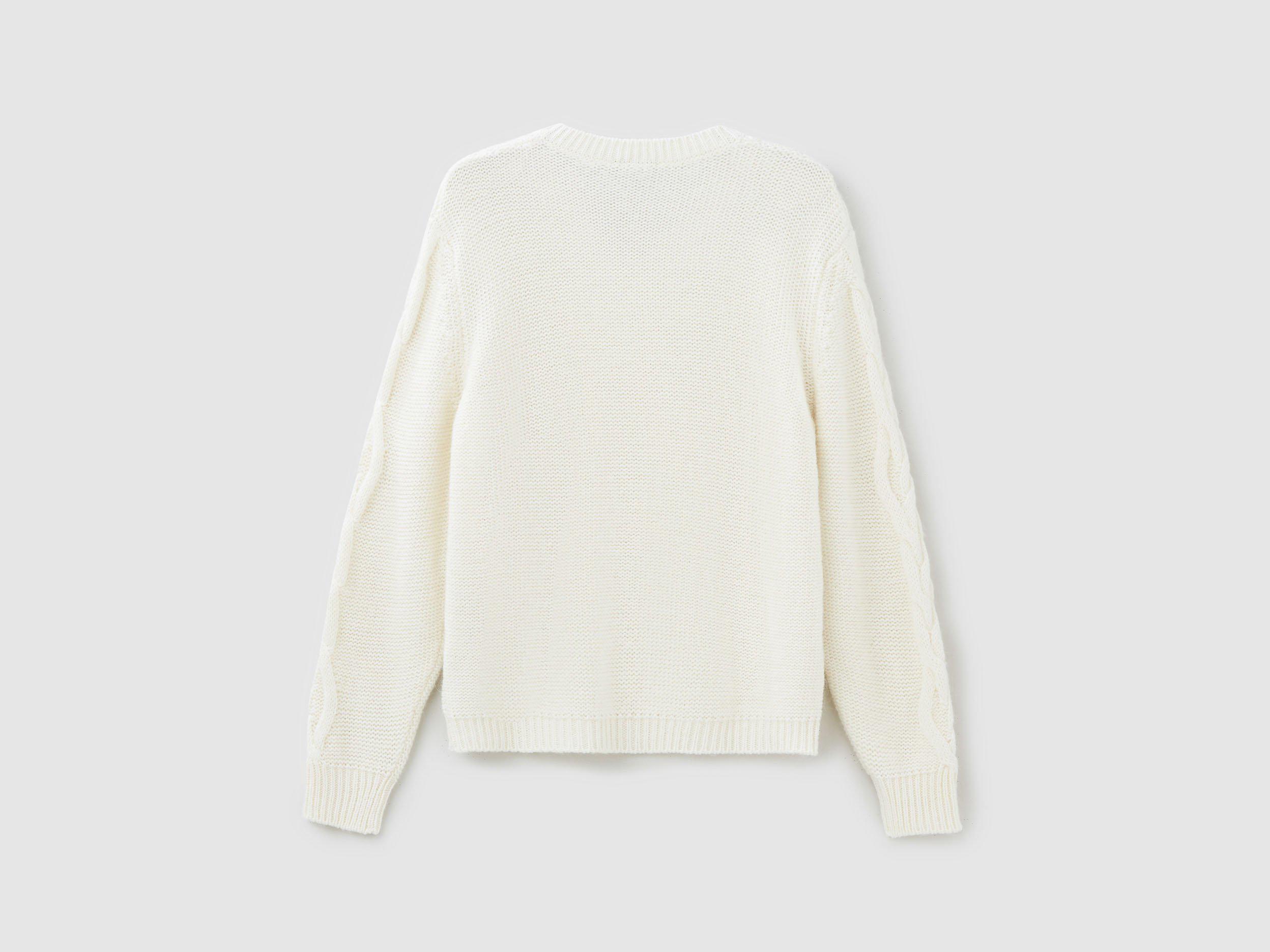 Светр жіночий Benetton 117vd4670 XL Білий - фото 5 Светр жіночий Benetton 117vd4670 XL Білий - фото 5