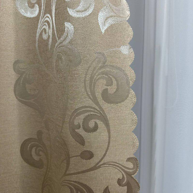Штори Toscana жаккардові 1,5х2,7 м 2 шт. Бежевий - фото 8 Штори Toscana жаккардові 1,5х2,7 м 2 шт. Бежевий - фото 8