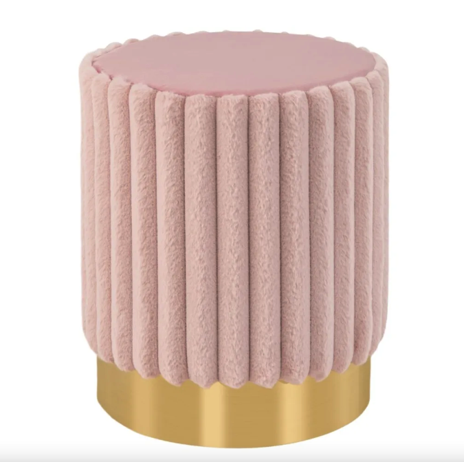 Пуф Costway Rosa велюровый на металлической основе (5007) Пуф Costway Rosa велюровый на металлической основе (5007)