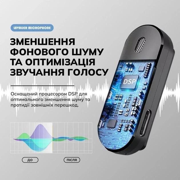 Беспроводной микрофон Veron M8-C с зарядным кейсом/ с ресивером USB-C (M8-C-888) - фото 8