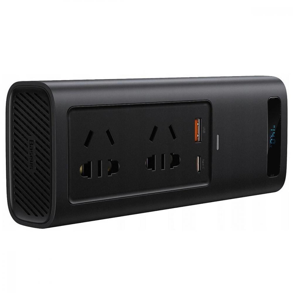 Інвертор автомобільний BASEUS In-car Inverter 150W 220V CN/EU Black (CRNBQ-A01) - фото 6 Інвертор автомобільний BASEUS In-car Inverter 150W 220V CN/EU Black (CRNBQ-A01) - фото 6