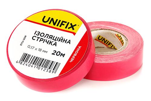 Изолента Unifix 170 мкм 18 мм 20 м 1 шт. Красный