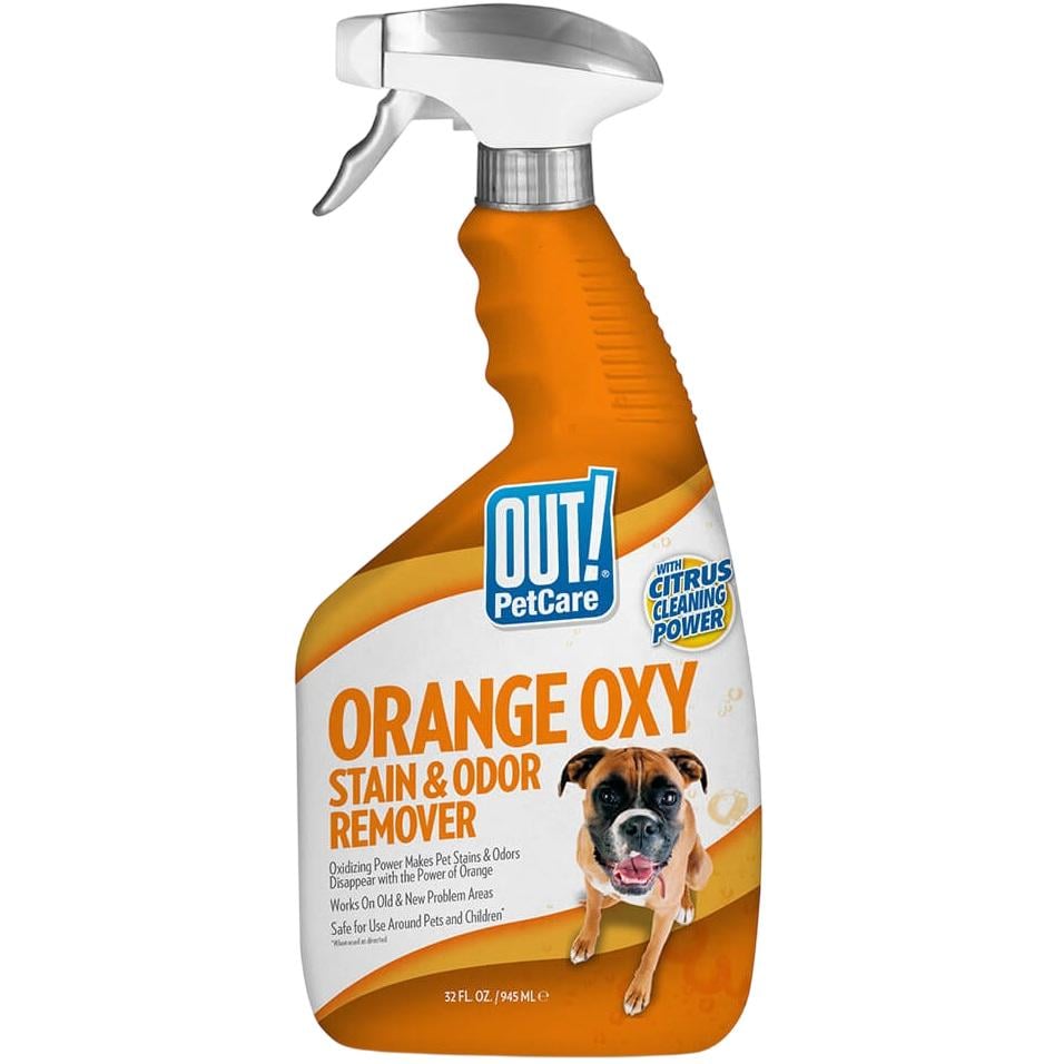 Засіб OUT! PetCare Orange Oxy Stain & Odor Remover для видалення плям та запаху від життєдіяльності собак та котів 945 мл (out70062)