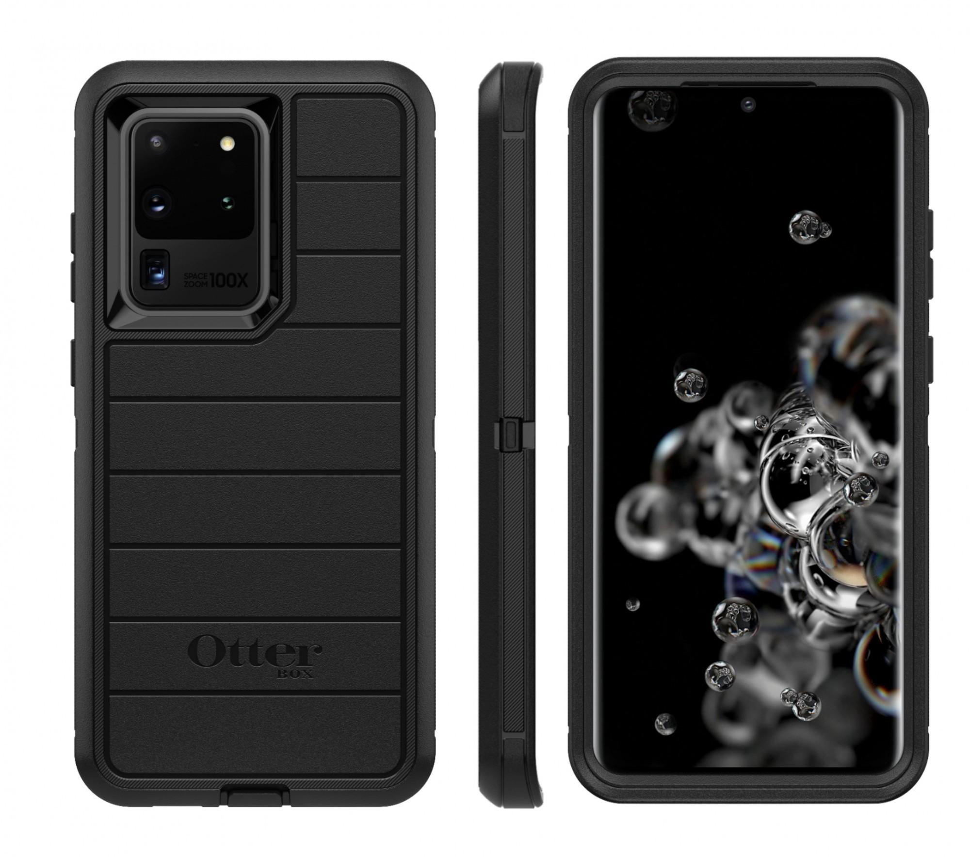 Чохол протиударний OtterBox Defender Series Pro для Samsung Galaxy S20 з кліпсою підставкою Ultra Black - фото 2