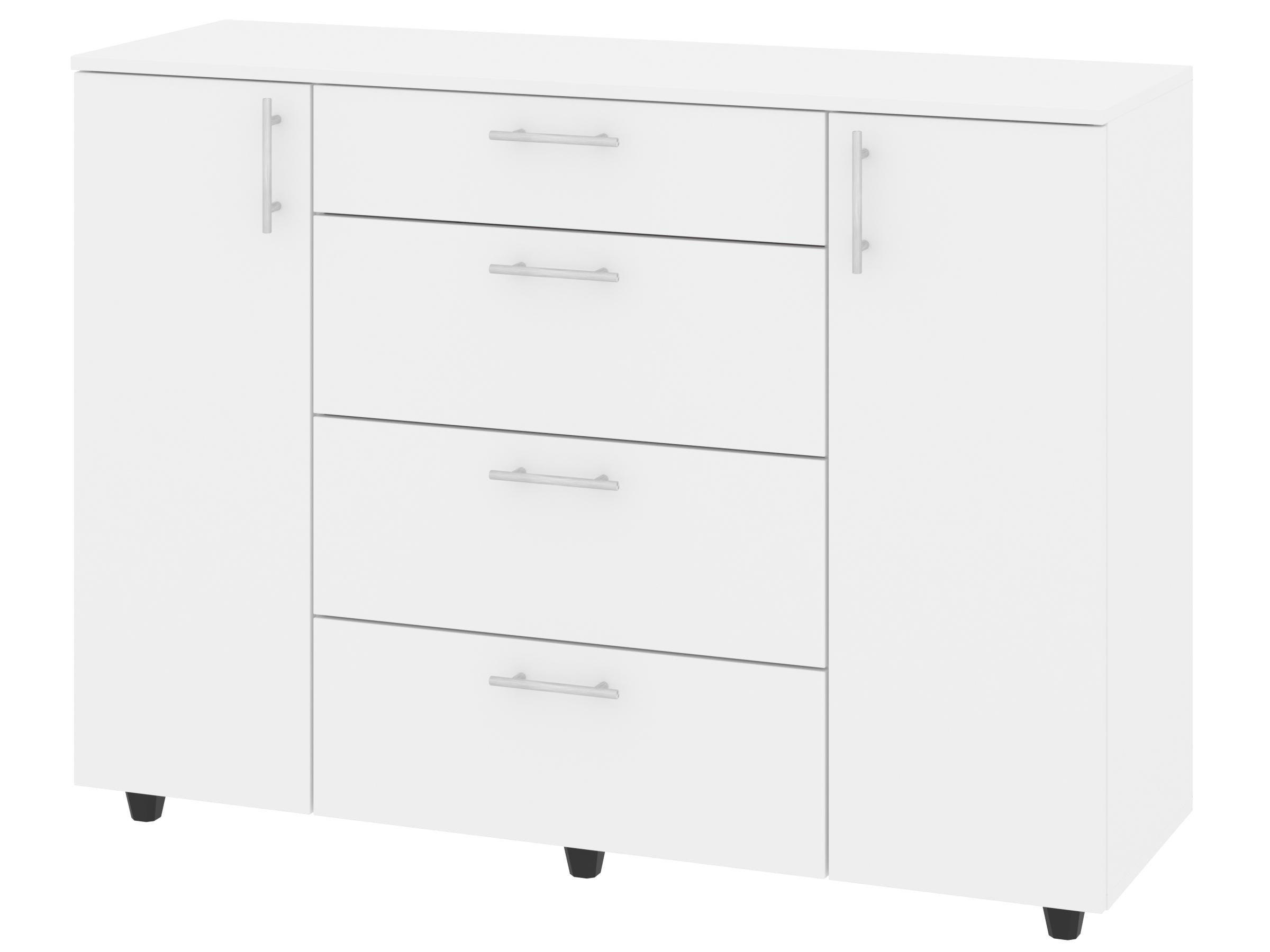 Комод с ящиками PEHOTIN Милана К-2+4 ДСП 120х38х87,4 см Белый (PN-100441)
