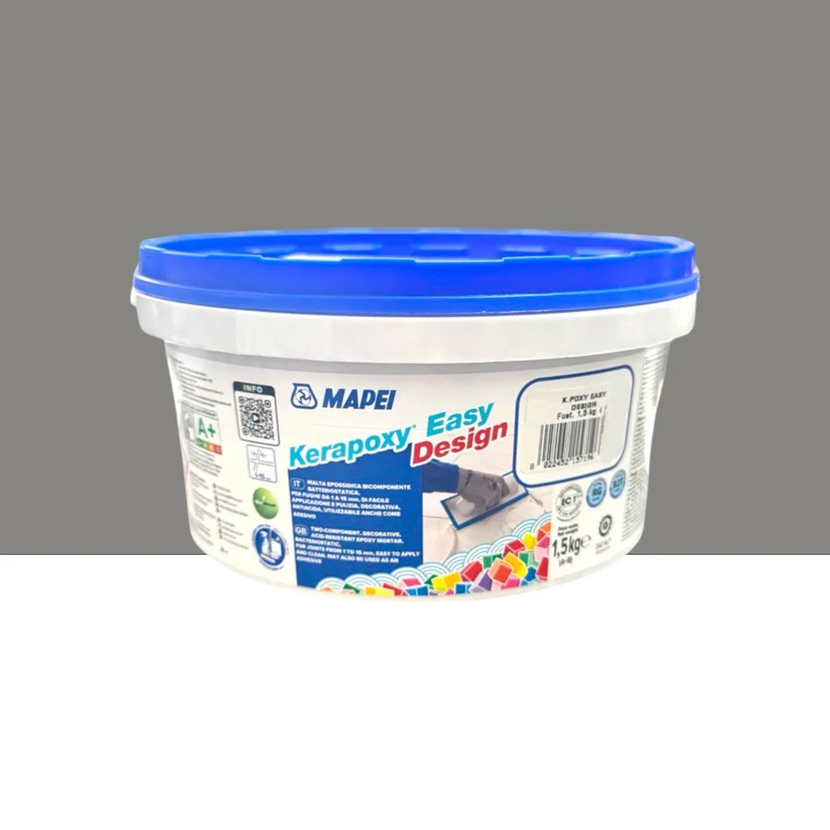 Фуга эпоксидная для швов Mapei KERAPOXY EASY DESIGN №113 1,5 кг Темно-серый (5KB011315ST)