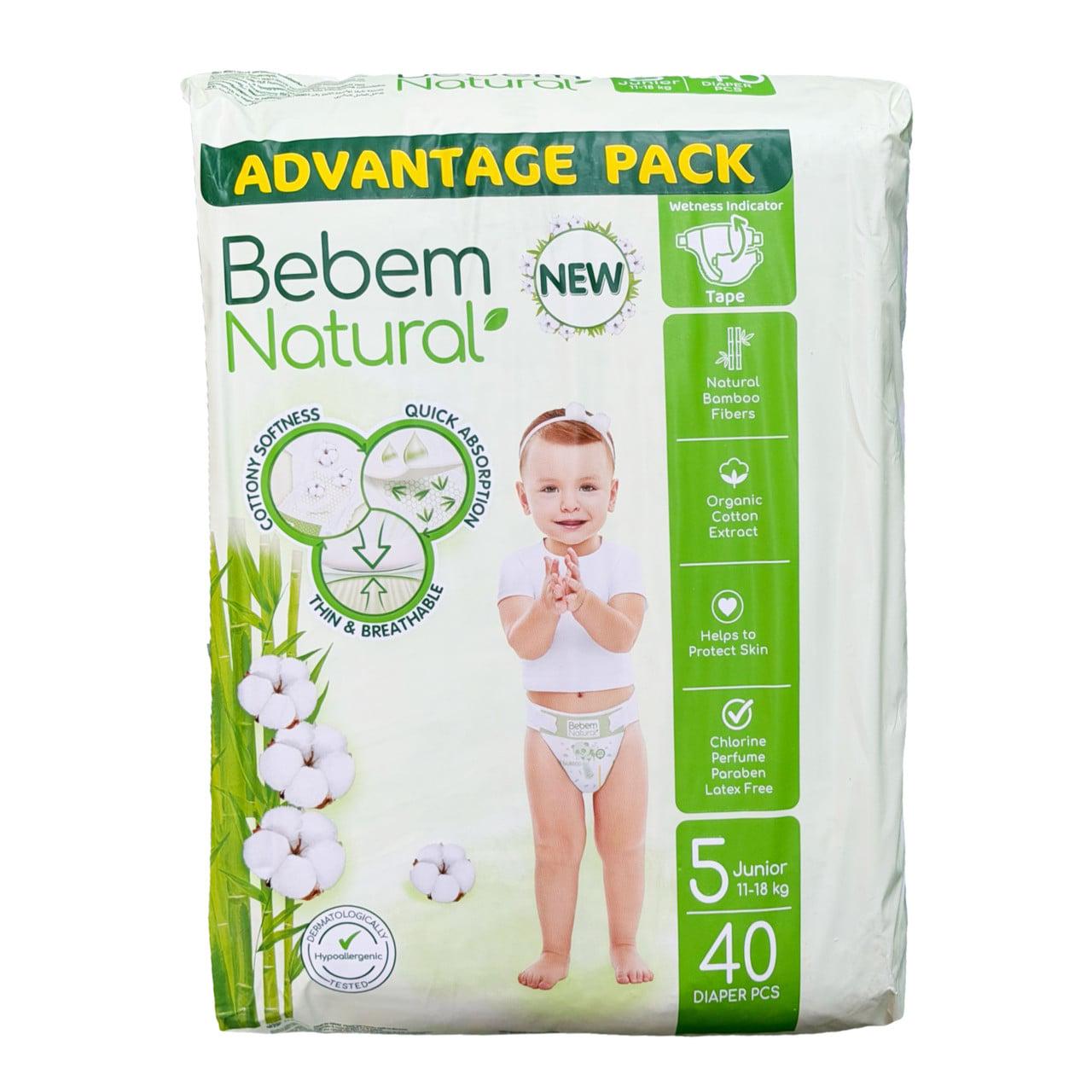 Підгузки Bebem Natural 5 Junior 11-18 кг 40 шт. (id_14841)