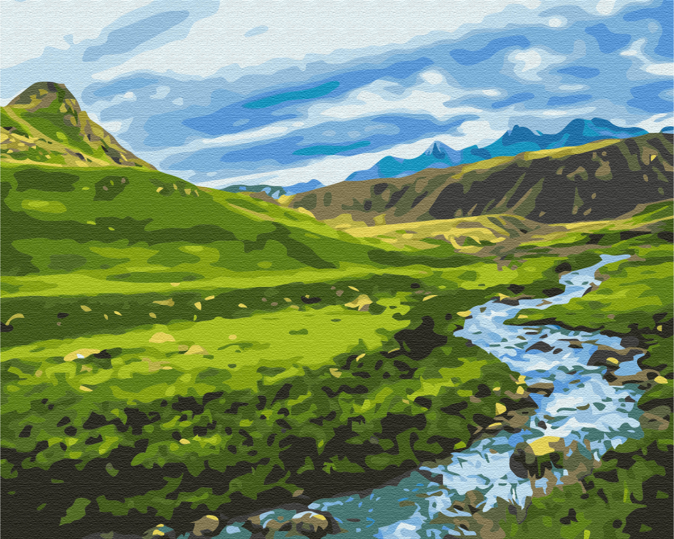 Картина по номерам Brushme Альпийский луг 40x50 см (BS30094)