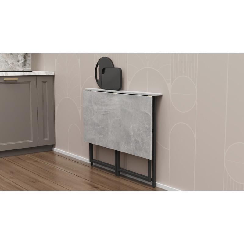 Стіл розкладний Ferrum-decor Moris метал/ДСП Чорний/Бетон (FRD-104675) - фото 4 Стіл розкладний Ferrum-decor Moris метал/ДСП Чорний/Бетон (FRD-104675) - фото 4