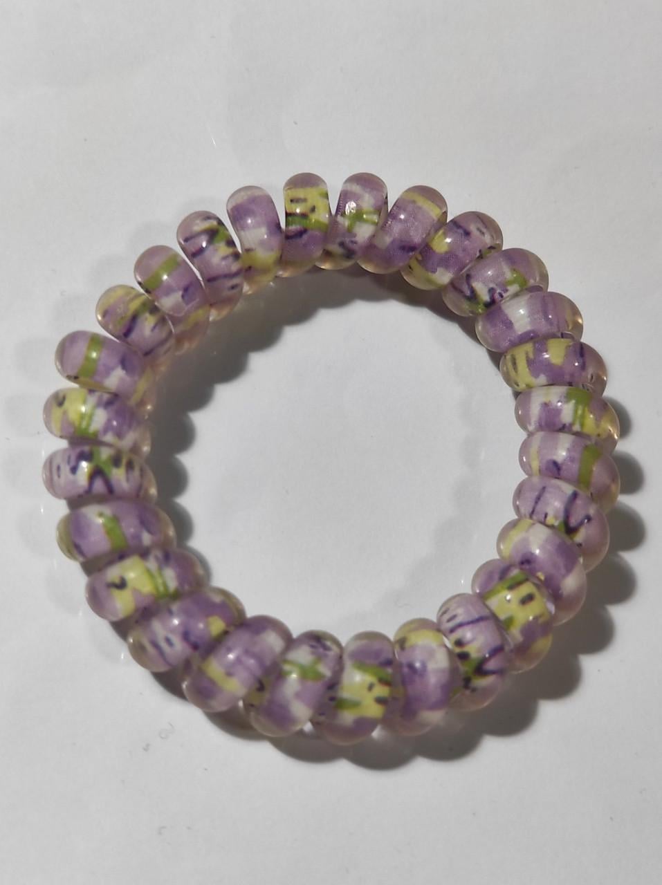 Резинка Спираль толстая с абстрактным рисунком 5,5 см Фиолетовый (52-4-1788-Ф)