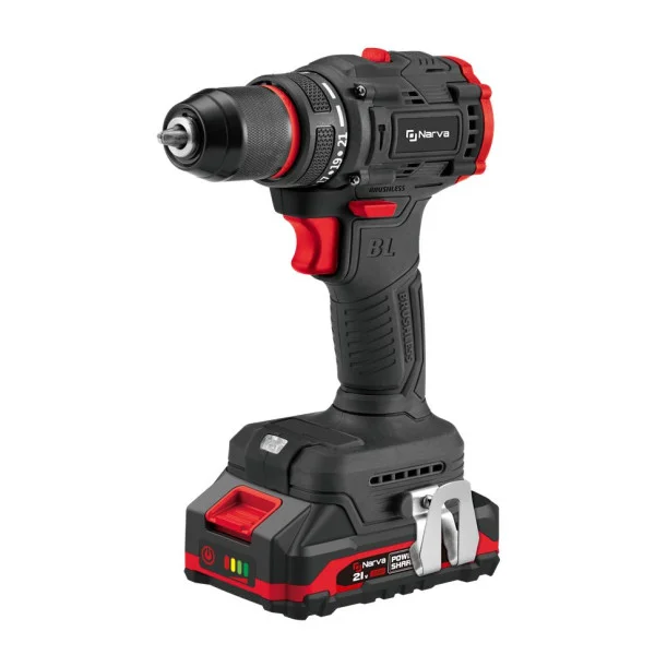 Шуруповерт аккумуляторный бесщеточный NARVA NCD-2155 BL