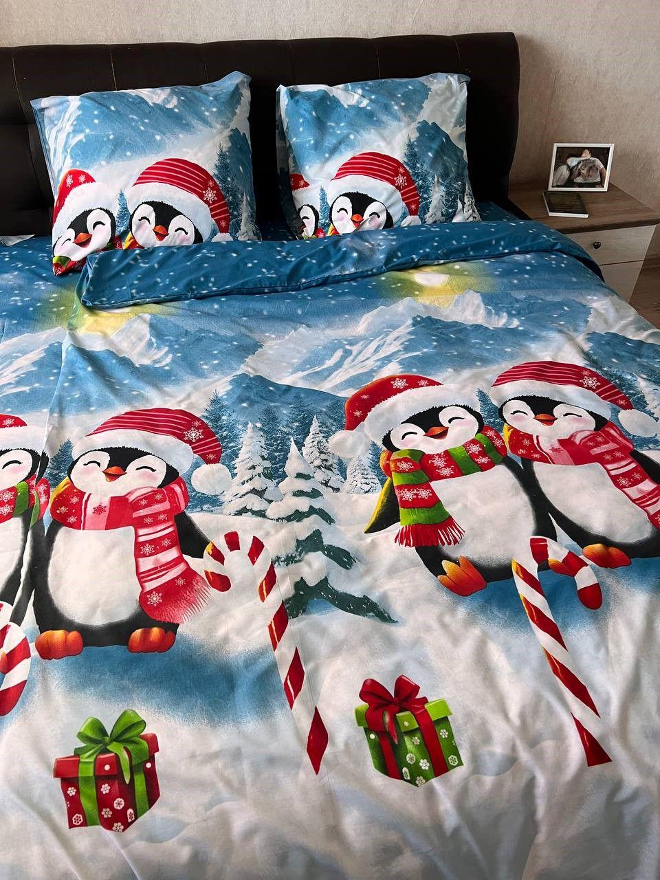 Комплект постельного белья новогодний Gold Lux двуспальный бязь 180х220 см (29739539) - фото 2 Комплект постельного белья новогодний Gold Lux двуспальный бязь 180х220 см (29739539) - фото 2