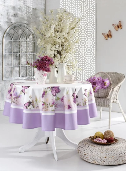 Скатерть Maison D'or 160Q Garden Butterfly Lila (CN10771)