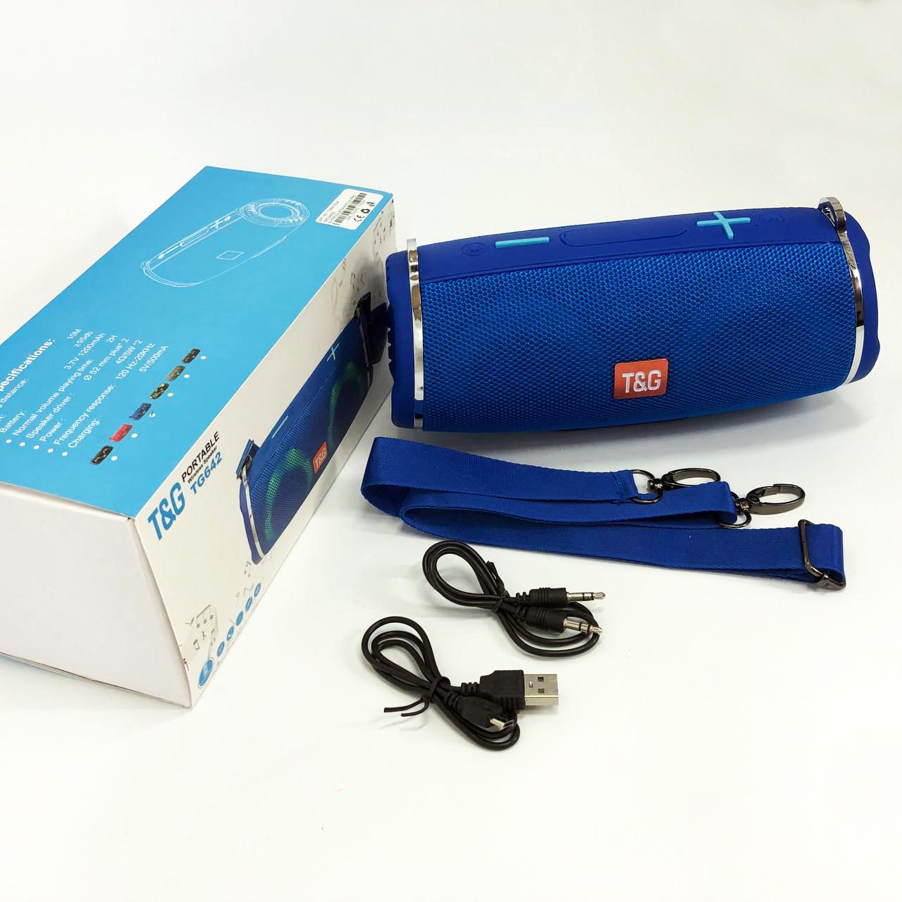 Колонка портативна TG642 з RGB підсвічуванням та ремінцем Синій - фото 13 Колонка портативна TG642 з RGB підсвічуванням та ремінцем Синій - фото 13